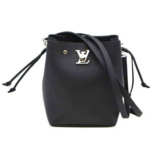Louis Vuitton Lock Me Bucket Bag Taurillon Leather Noir Black